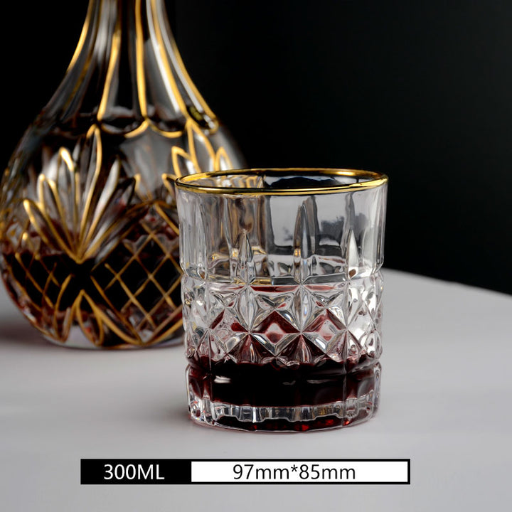 Elevate Your Drinking Experience with Our Gold Crystal Glass Set
