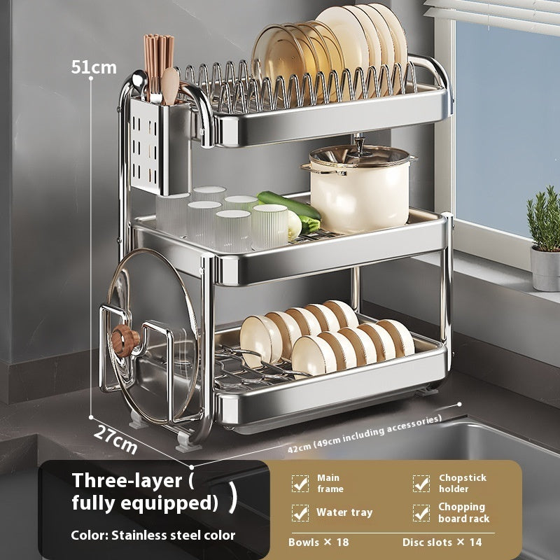 Discover the Ultimate Kitchen Companion: Stainless Steel Dish Storage Rack