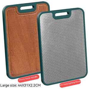 Elevate Your Culinary Experience with the Ebony Thick 304 Stainless Steel Double-sided Cutting Board
