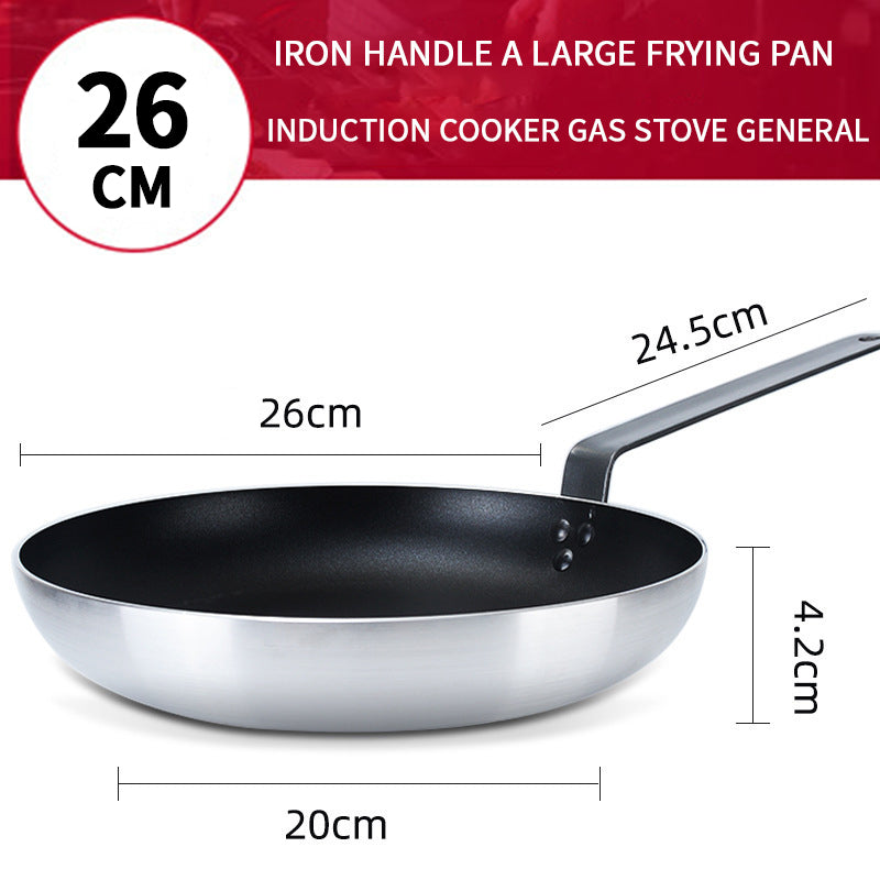 Discover the Benefits of Our High Quality Household Flat Bottomed Aluminum Alloy Frying Pan
