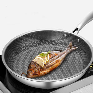Discover the Perfect Cooking Companion with Our Stainless Steel Full Screen Honeycomb Frying Pan