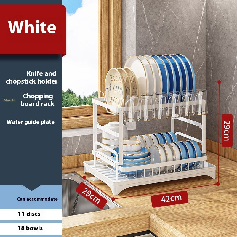 Simple Home Kitchen Dish Storage Drain Rack
