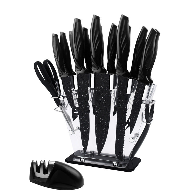 17-Piece Full Stainless Steel Kitchen Knife Set