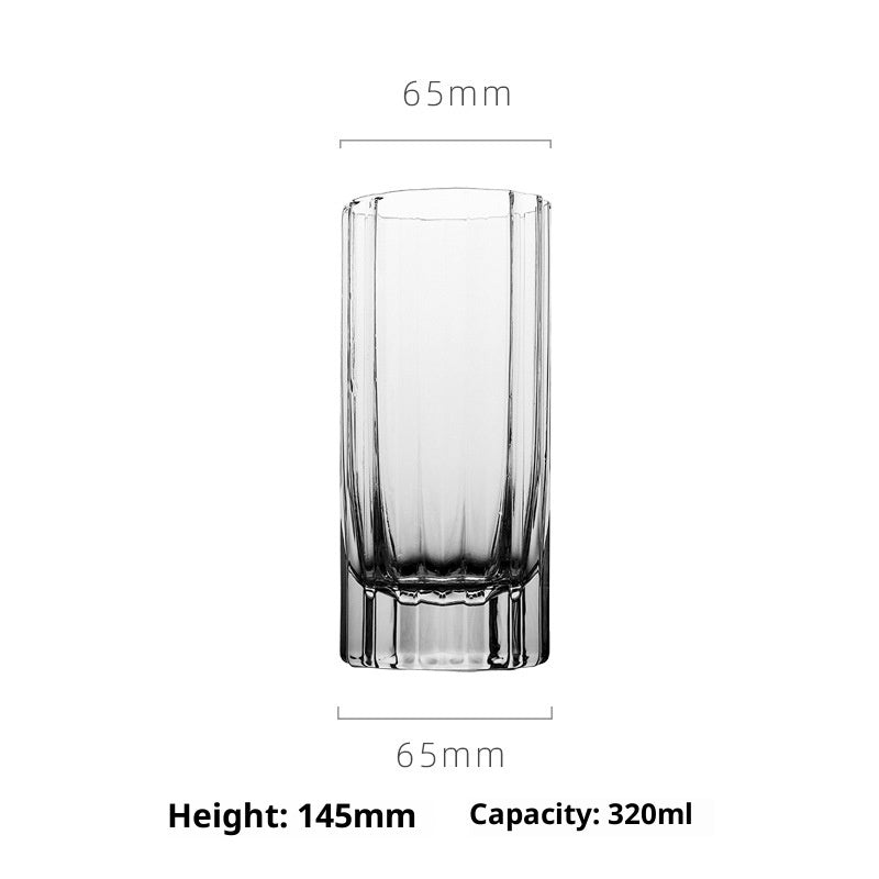 Luxury Crystal Glass With Thick Base Elegant Lace Design