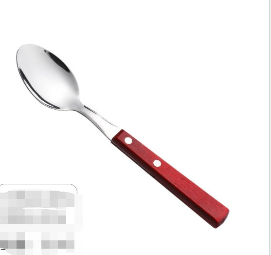 304 Stainless Steel Cutlery Set With Natural Wood Handles
