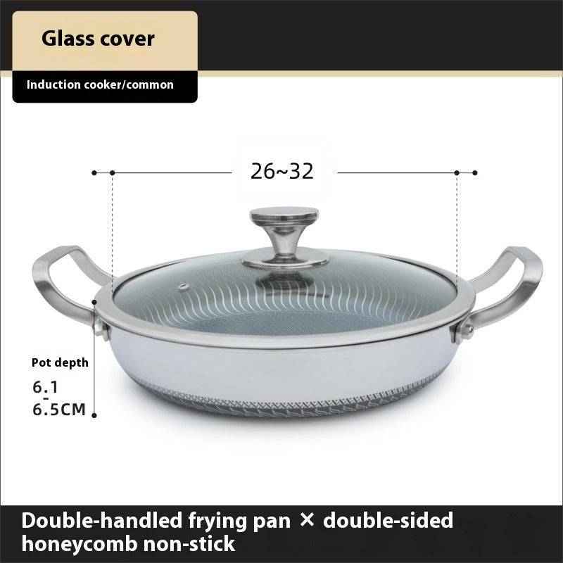 Stainless Steel Frying Pan For Induction And Gas Stoves