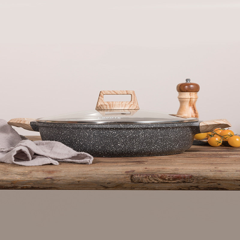 Maifan Stone Nonstick Frying Pan Flat Bottom Smoke Free Design