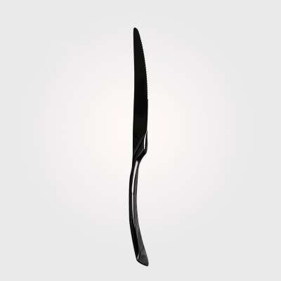 Black Stainless Steel Fork and Knife Dinnerware Set