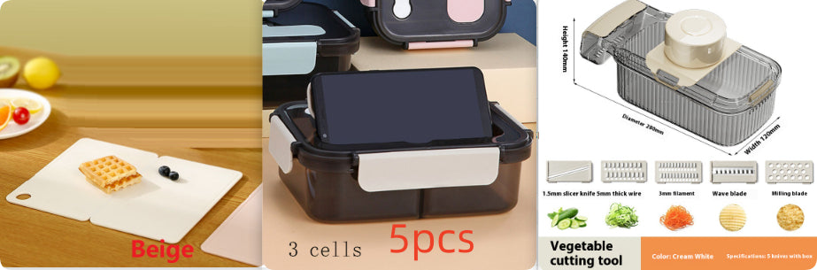 2-in-1 Multifunctional Vegetable Cutter And Drainer Kitchen Gadget