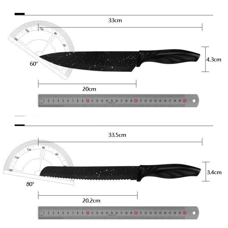 17-Piece Full Stainless Steel Kitchen Knife Set