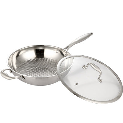 Stainless Steel Nonstick Frying Pan Smoke-Free Cooking Pan