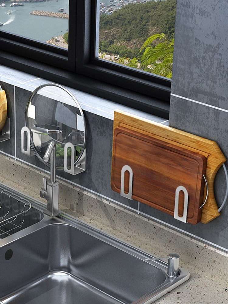 Kitchen Storage Rack For Pots Lids And Cutting Boards