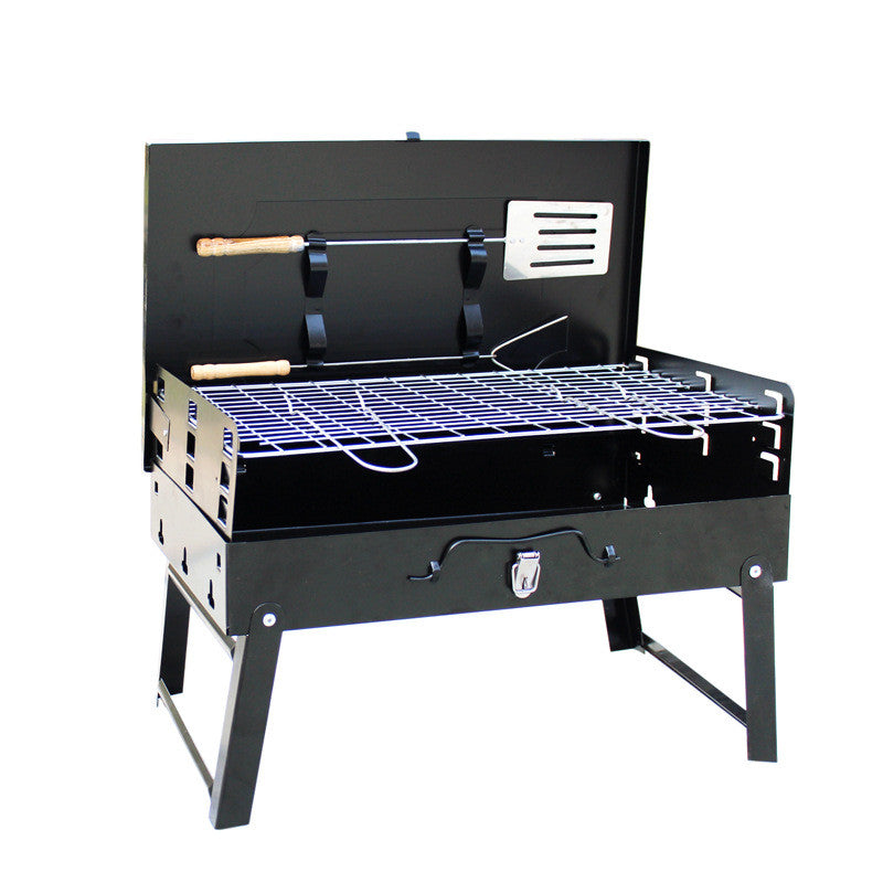 Portable Folding Charcoal Grill Outdoor Barbecue Grill Gift Set
