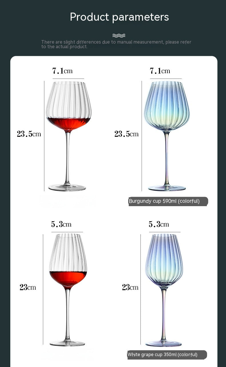 Rainbow Crystal Glass Elegant Burgundy Style Drinkware For Home