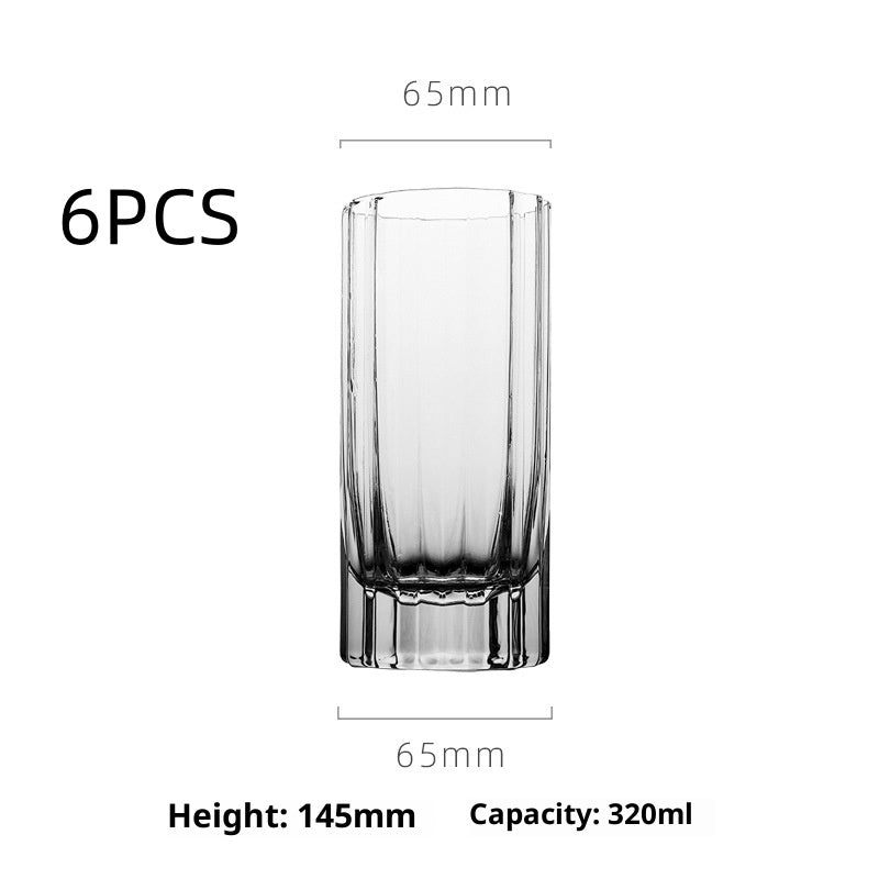 Luxury Crystal Glass With Thick Base Elegant Lace Design