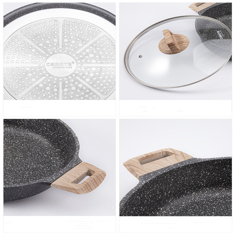 Maifan Stone Nonstick Frying Pan Flat Bottom Smoke Free Design