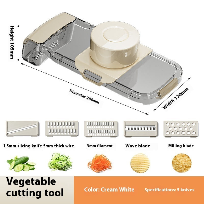 2-in-1 Multifunctional Vegetable Cutter And Drainer Kitchen Gadget