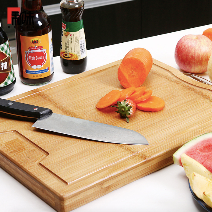 Whole Bamboo Cutting Board Carbonized Durable Kitchen Board