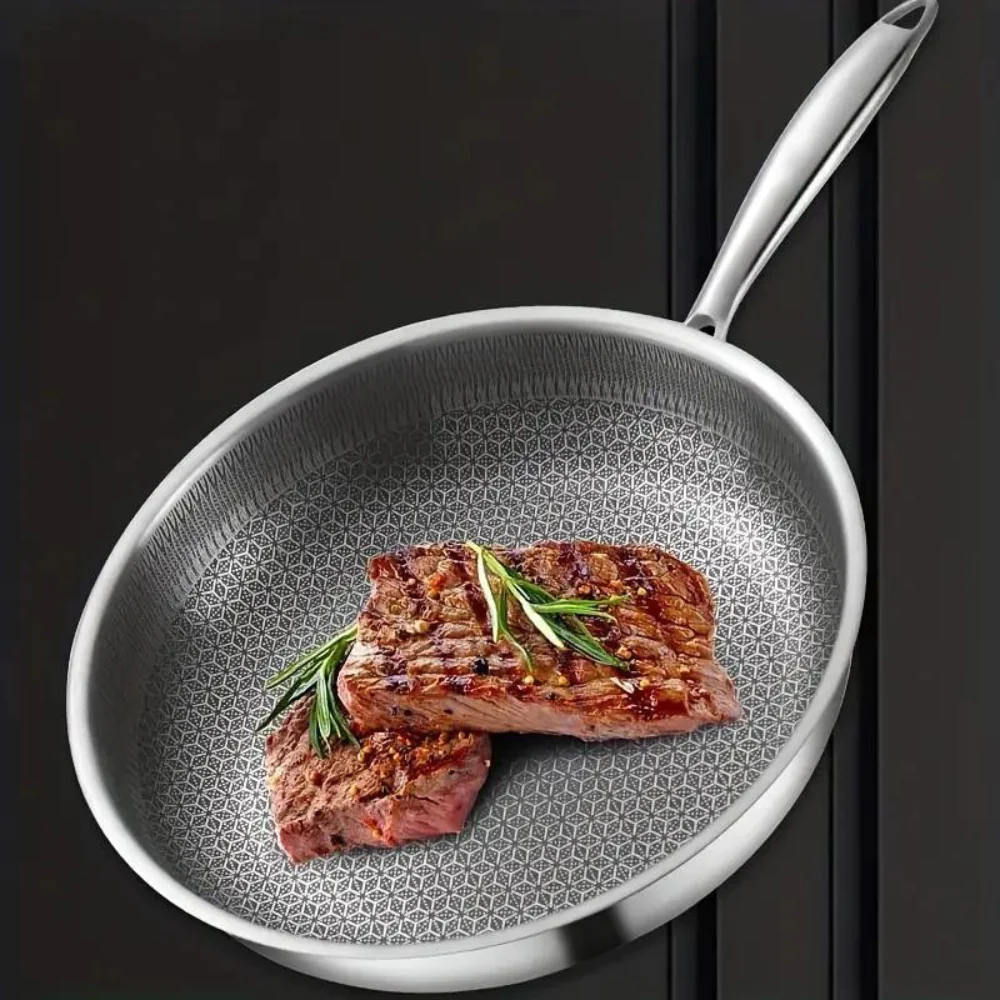 Honeycomb Nonstick Wok Frying Pan For Induction Cooktops