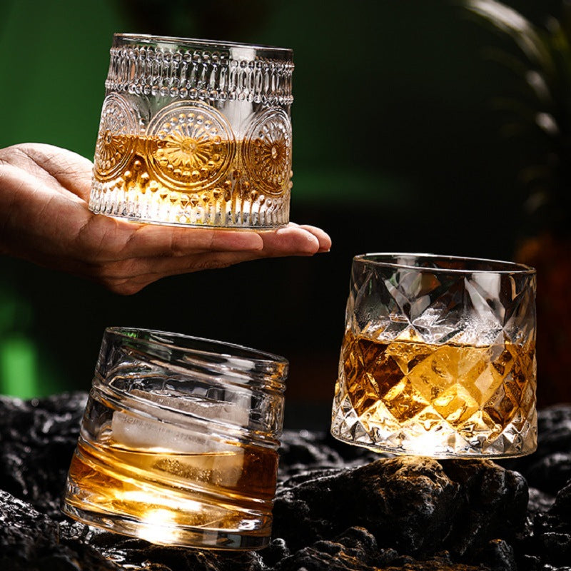 Rotating Crystal Glass For Smooth Swirling And Elegant Serving