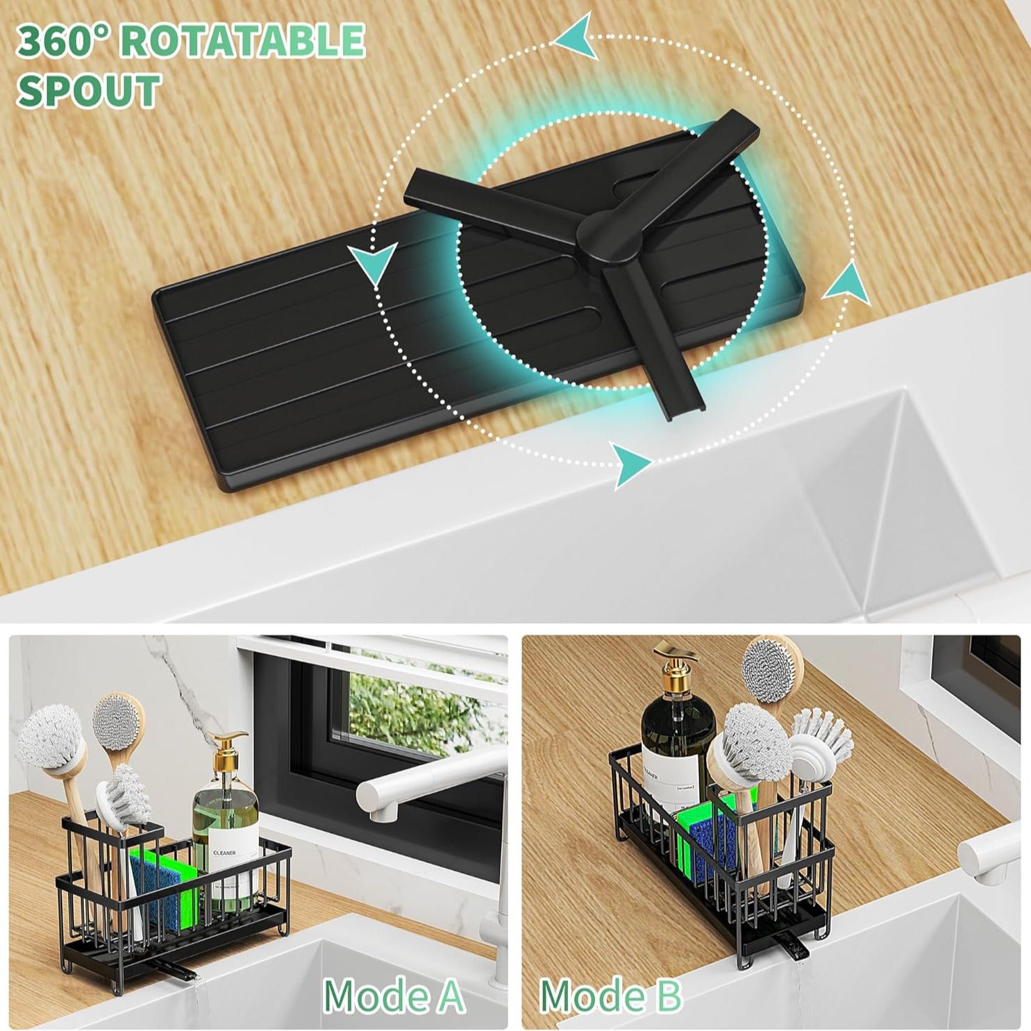 Kitchen 304 Stainless Steel Sponge And Cloth Storage Rack