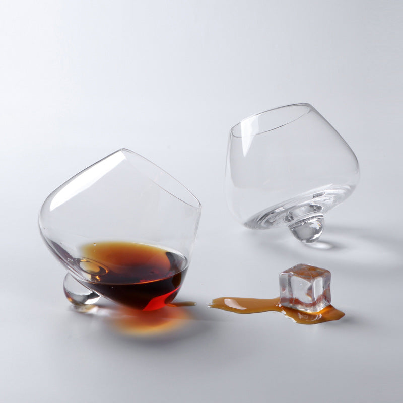 Creative Spinning Crystal Glass Whiskey Tumbler Shaker Cup