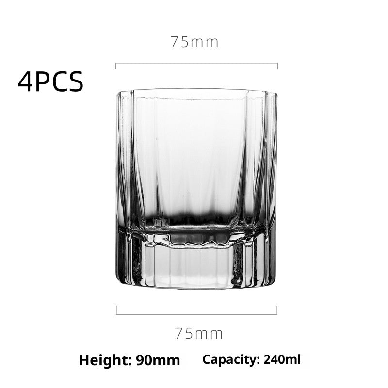 Luxury Crystal Glass With Thick Base Elegant Lace Design