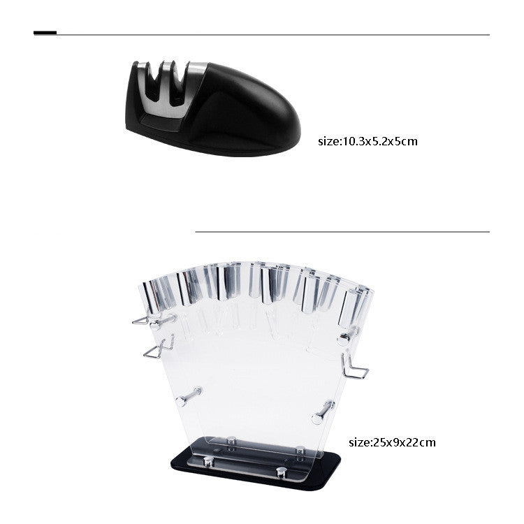 17-Piece Full Stainless Steel Kitchen Knife Set
