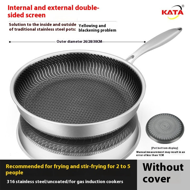 Stainless Steel Frying Pan For Induction And Gas Stoves