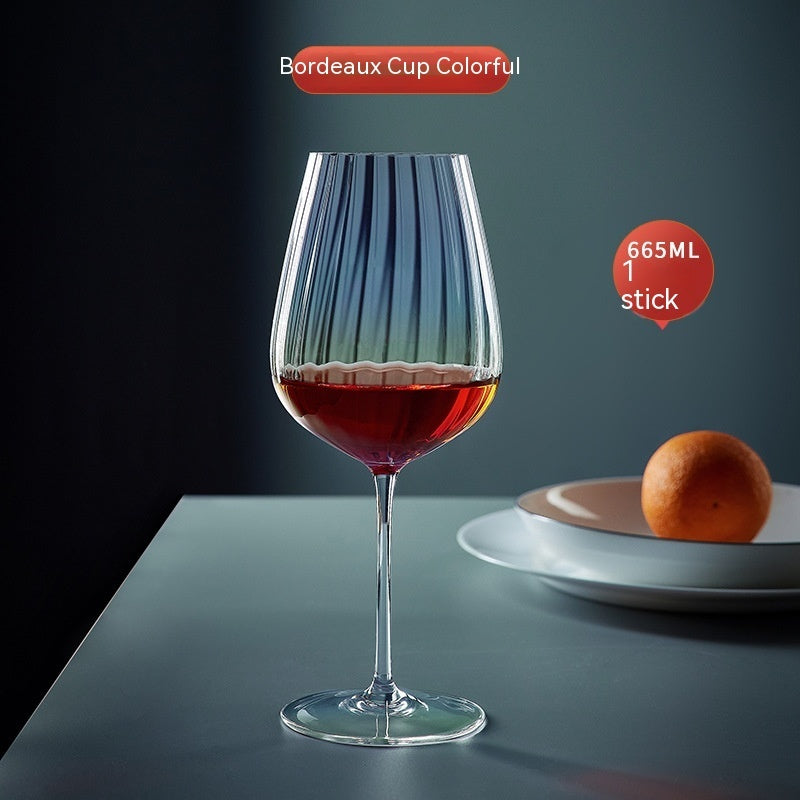 Rainbow Crystal Glass Elegant Burgundy Style Drinkware For Home
