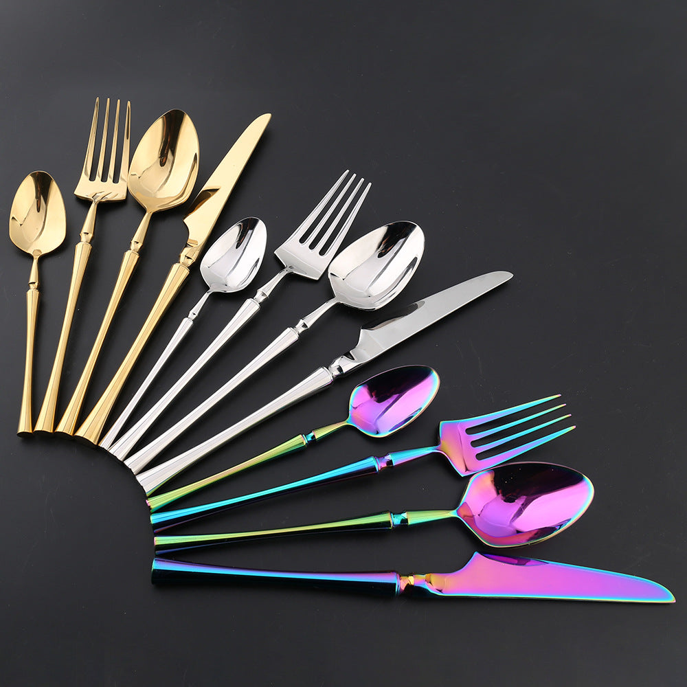 Four-Piece Fork and Spoon Steak Cutlery Set