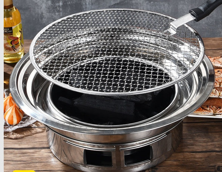 Stainless Steel Charcoal Barbecue Grill Korean Style For Home And Commercial Use