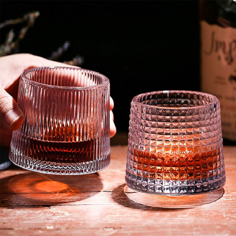 Rotating Crystal Glass For Smooth Swirling And Elegant Serving