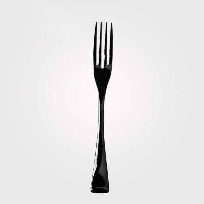 Black Stainless Steel Fork and Knife Dinnerware Set