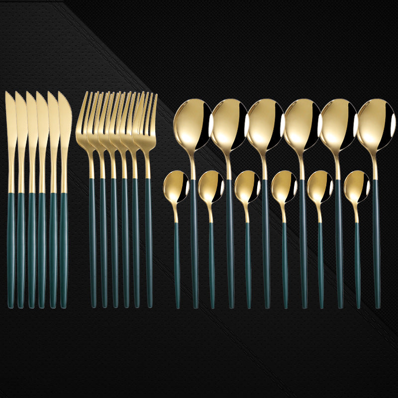 Stainless Steel 24-Piece Spoon And Fork Cutlery Set