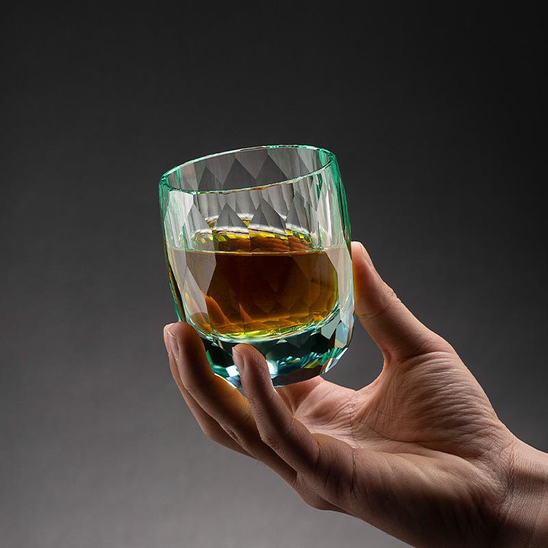 Handmade Crystal Glass Cup Elegant Whiskey Drinking Tumbler