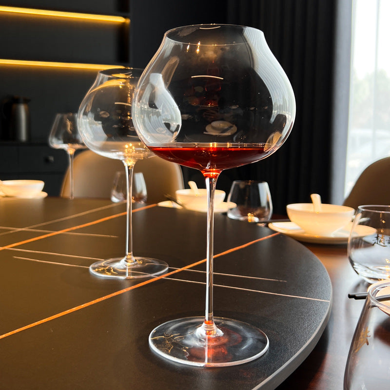 Hand Blown Crystal Glass Elegant Drinking Goblet Cup