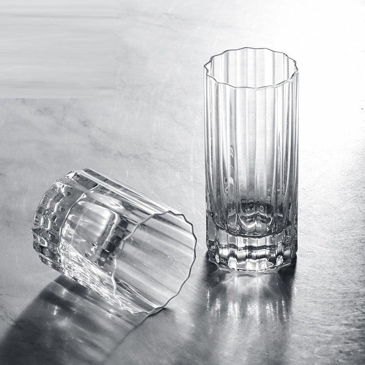 Luxury Crystal Glass With Thick Base Elegant Lace Design
