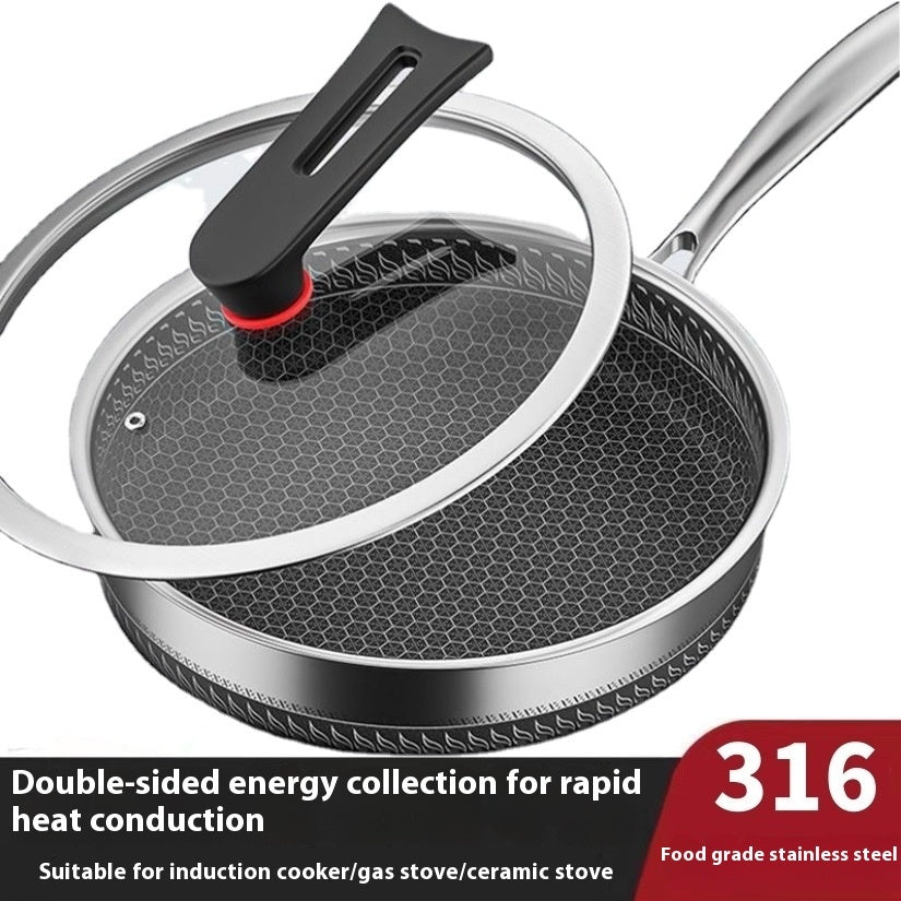 Stainless Steel Frying Pan For Induction And Gas Stoves