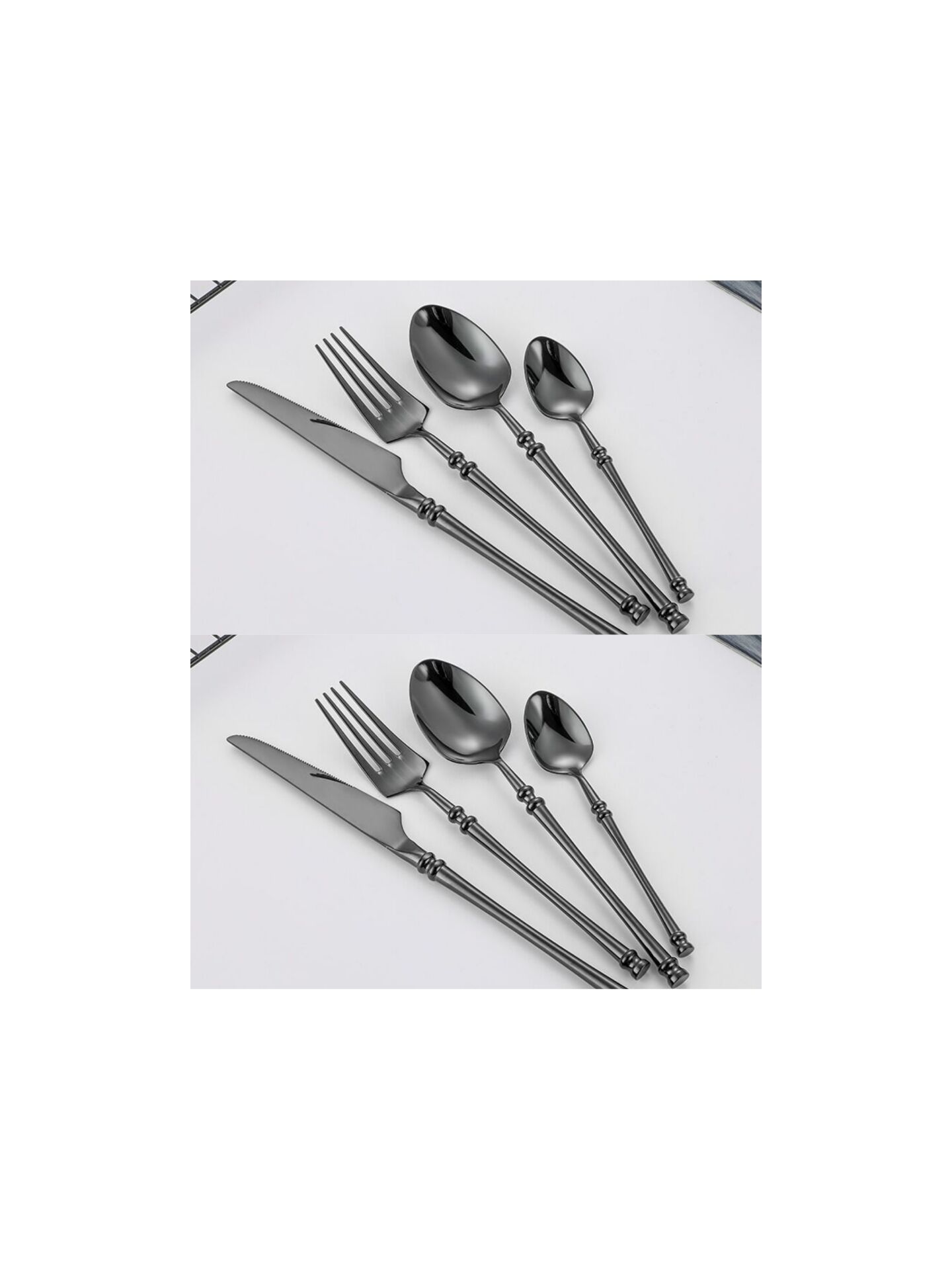 Stainless Steel Western Steak Knife, Fork, and Spoon Set