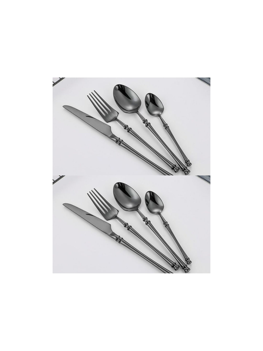 Stainless Steel Western Steak Knife, Fork, and Spoon Set