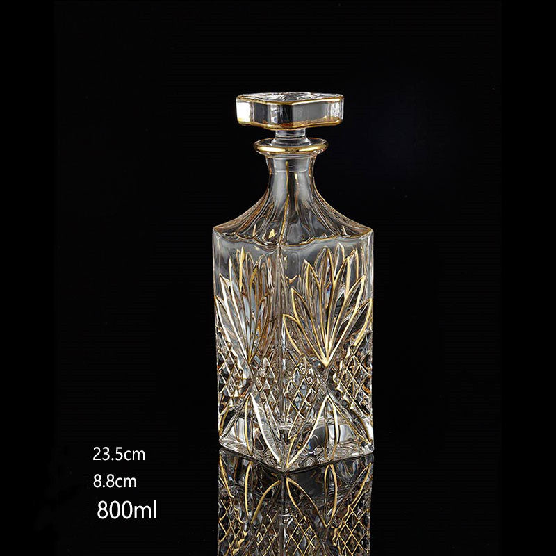 Two Piece Gold Crystal Glass Set Elegant Drinkware Design