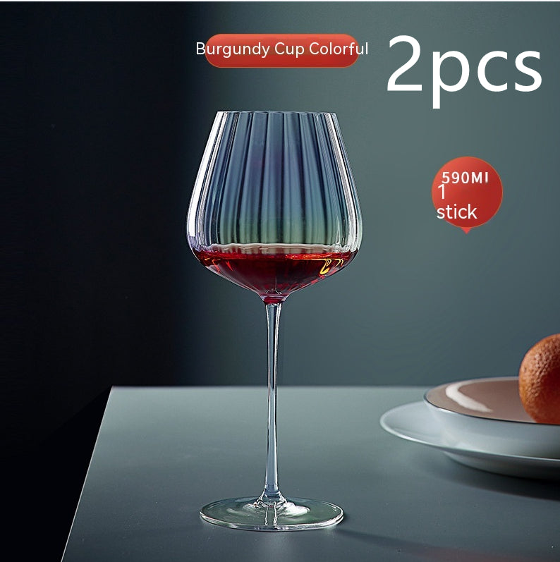Rainbow Crystal Glass Elegant Burgundy Style Drinkware For Home