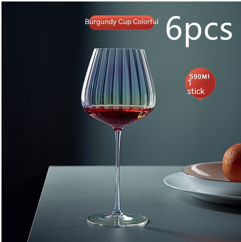 Rainbow Crystal Glass Elegant Burgundy Style Drinkware For Home