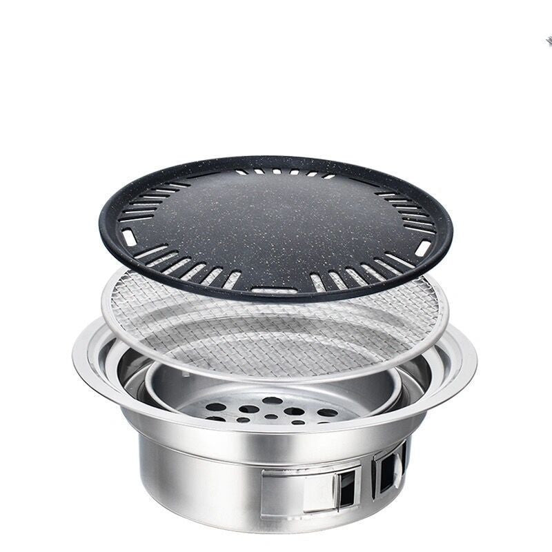 Stainless Steel Charcoal Barbecue Grill Korean Style For Home And Commercial Use