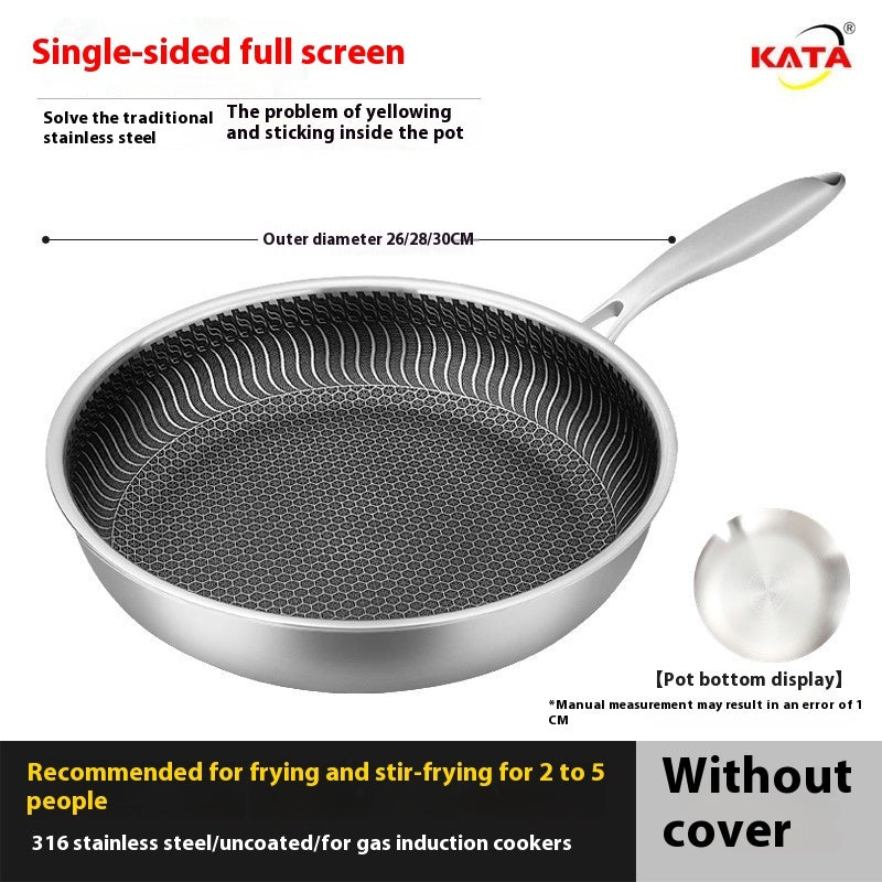 Stainless Steel Frying Pan For Induction And Gas Stoves
