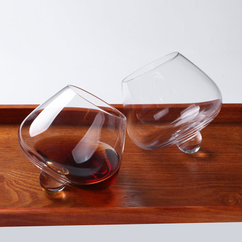 Creative Spinning Crystal Glass Whiskey Tumbler Shaker Cup