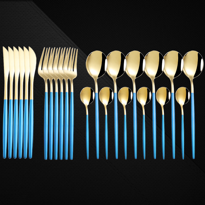 Stainless Steel 24-Piece Spoon And Fork Cutlery Set