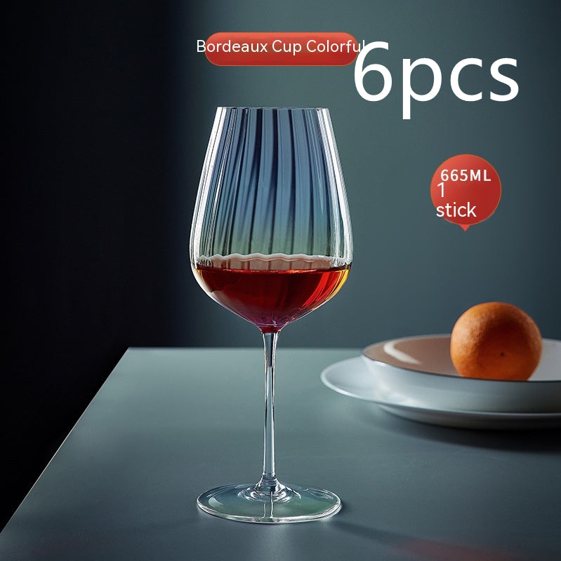 Rainbow Crystal Glass Elegant Burgundy Style Drinkware For Home