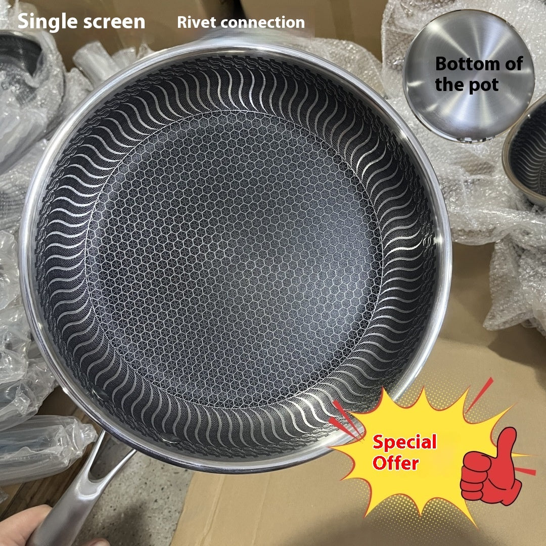Stainless Steel Frying Pan For Induction And Gas Stoves